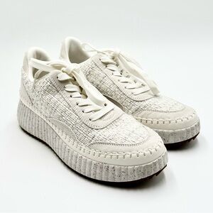 UNIVERSAL THREAD Persephone Woven Platform Sneakers, Like New Condition! Cream
